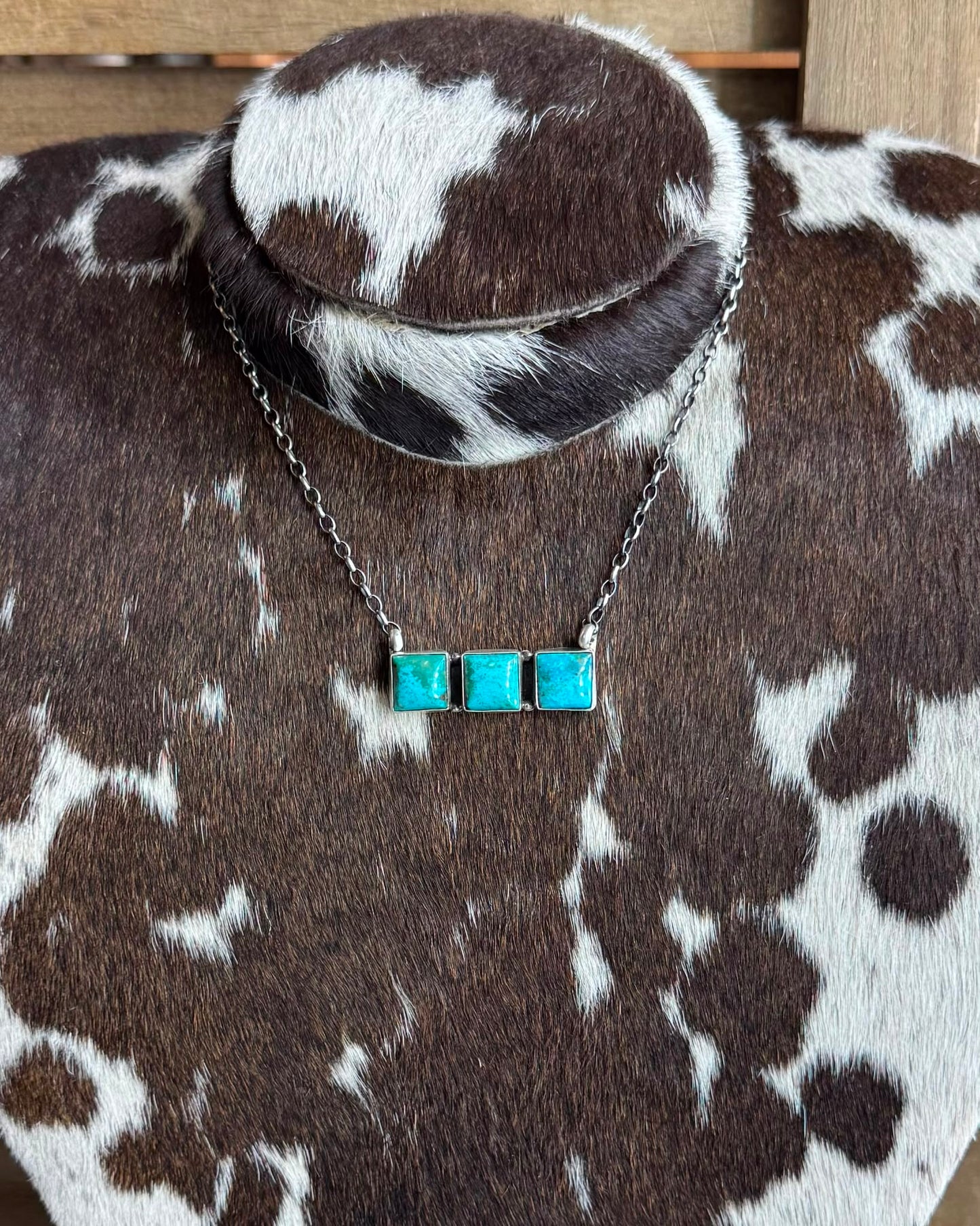 Tri Square Bar Necklace *Native