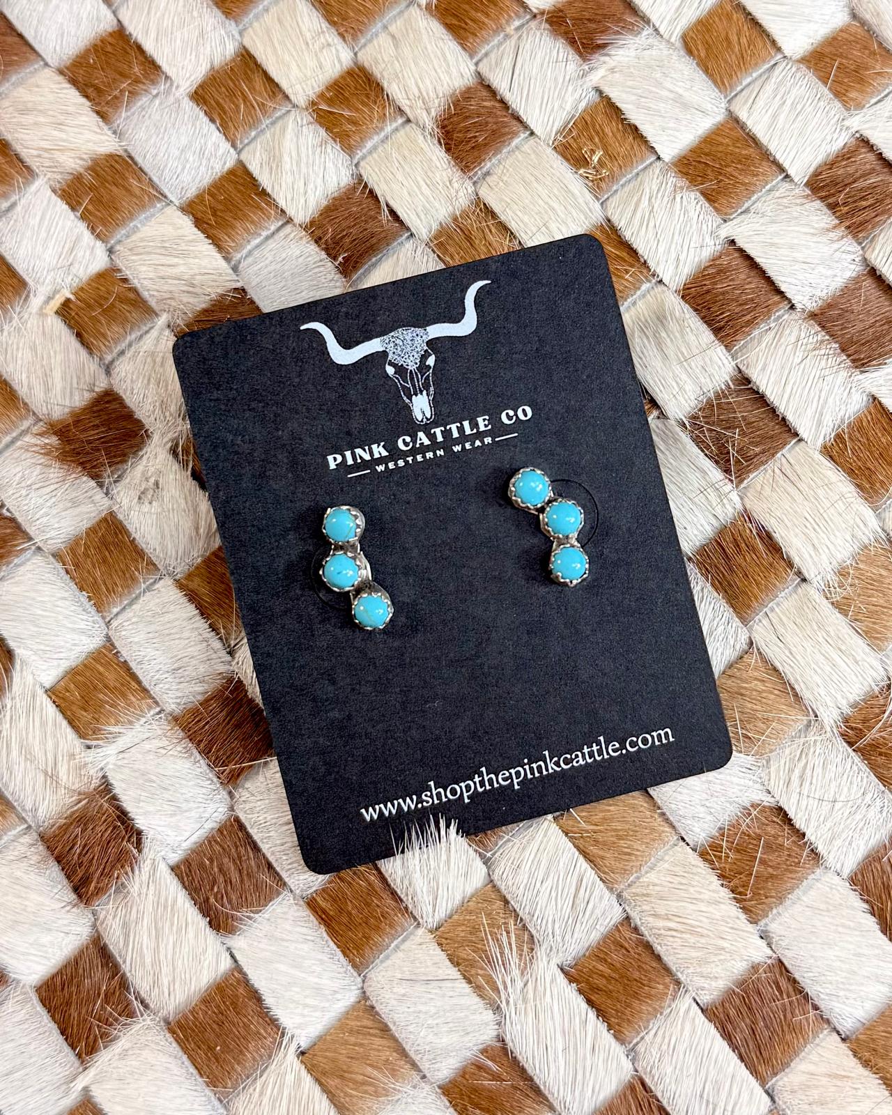 3 Stone Turquoise Crawlers *Native (Stone Varies)