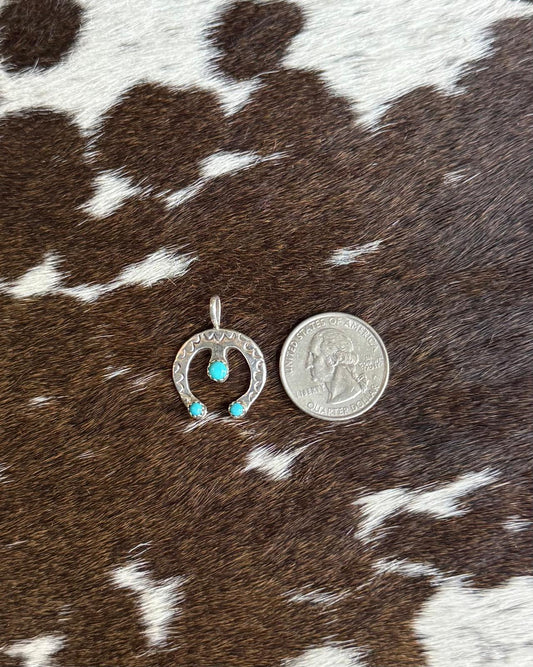 Mini Turquoise Naja Pendant *Native