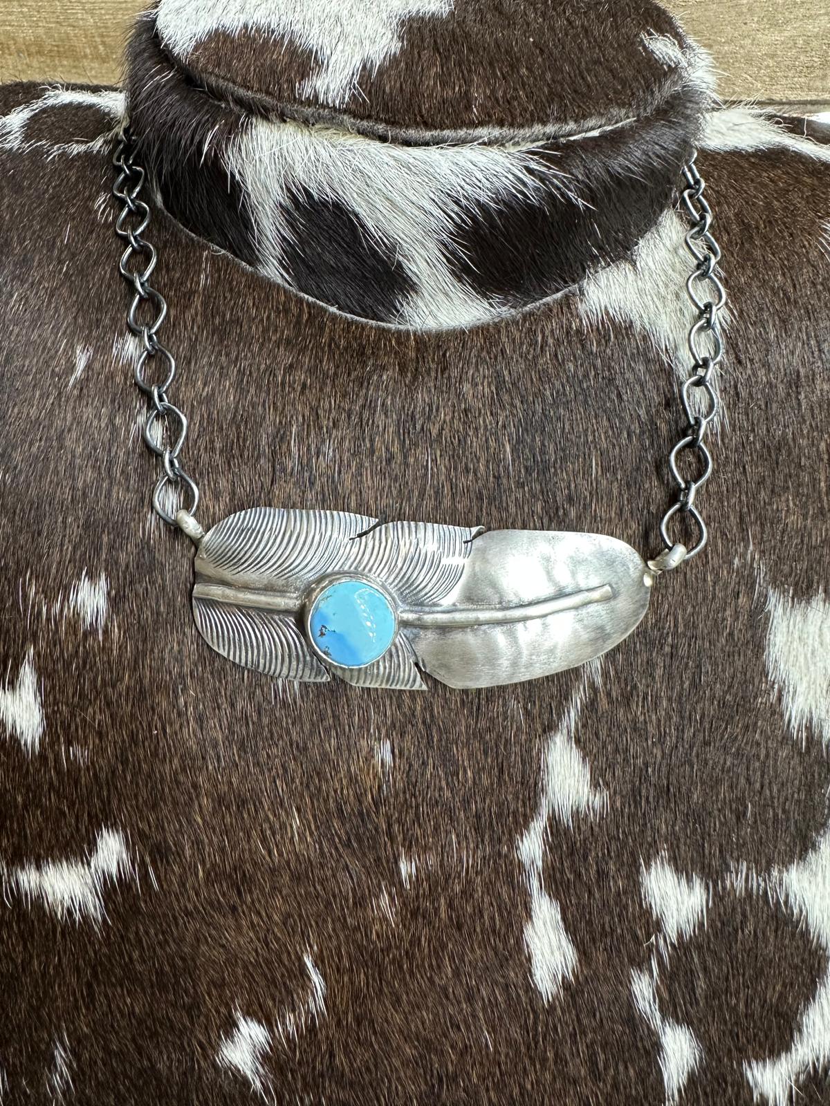 Golden Hills Feather Necklace