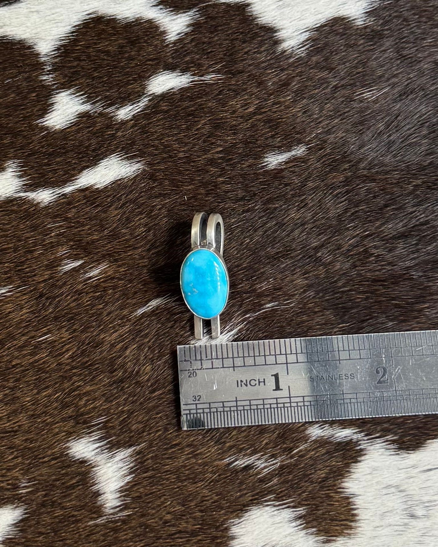 Blue Turquoise Pendant *Native
