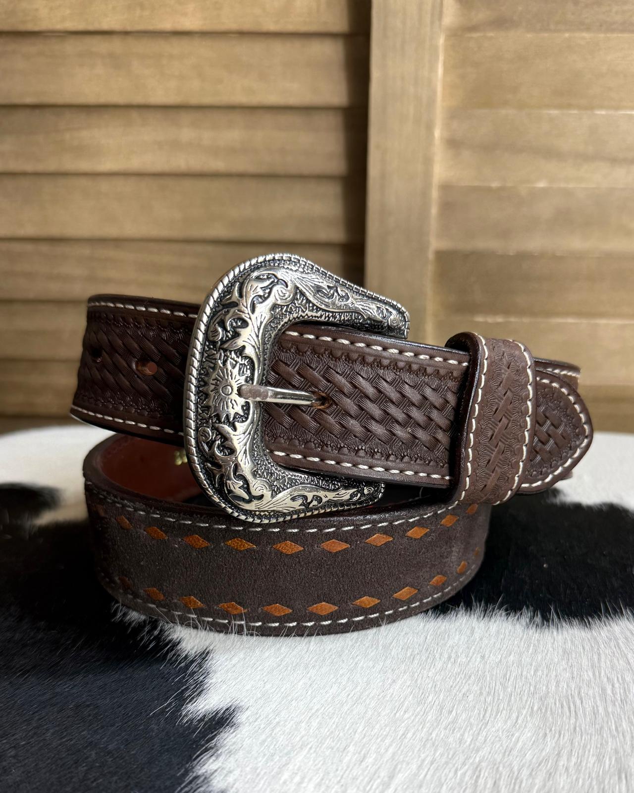 Buckstitch Brown Belt