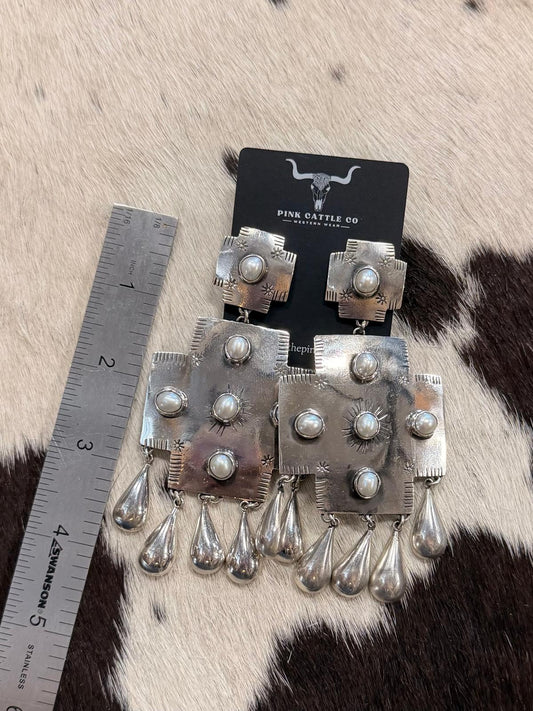 Federico Jimenez Cross Teardrop Dangles