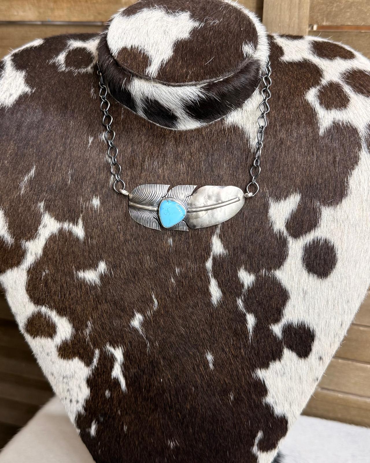18" Golden Hills Feather Necklace *Native