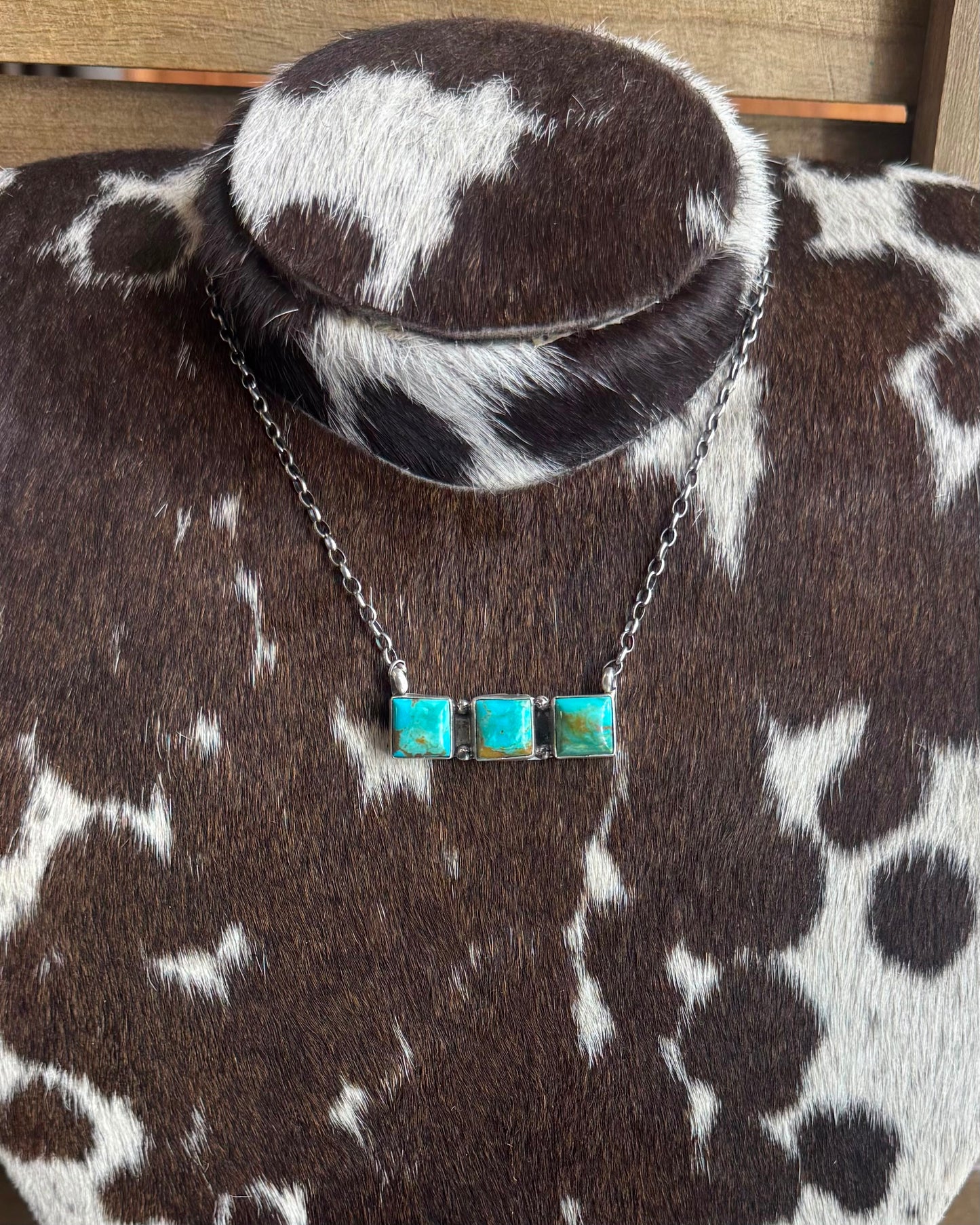 3 Stone Square Necklace *Native