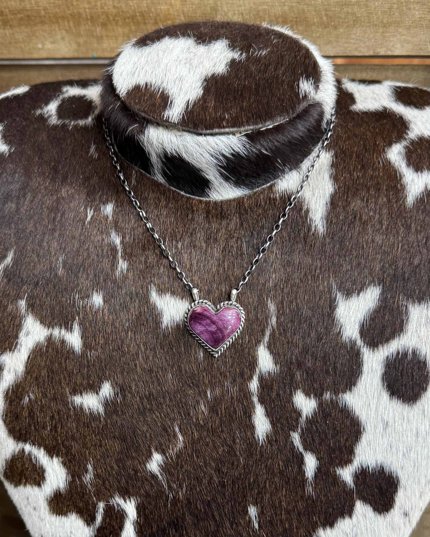 Purple Spiny Heart Necklace *Native