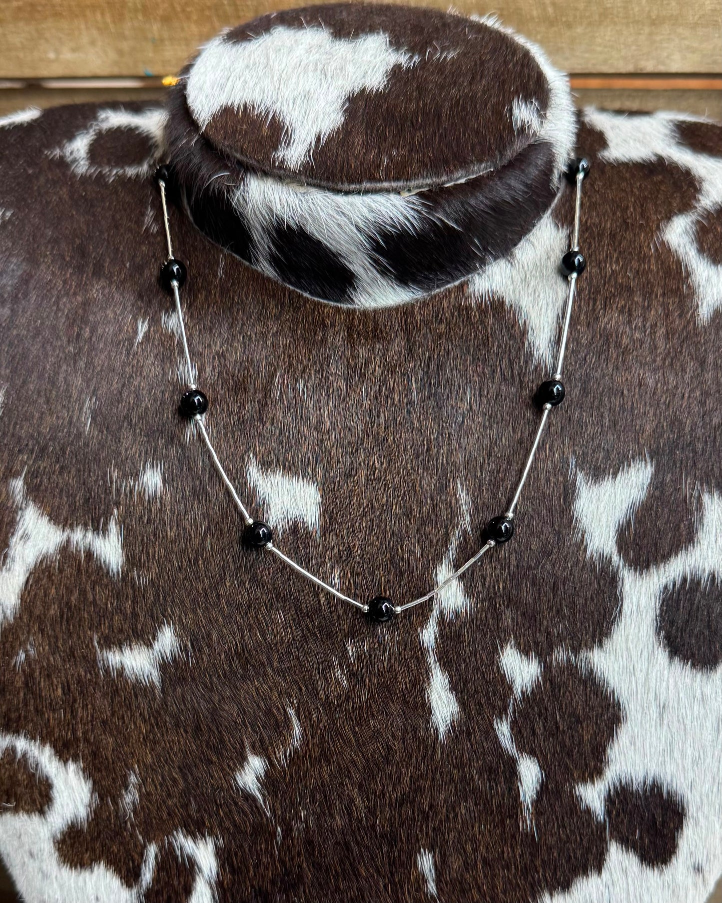 Black Onyx Liquid Silver Necklace *NonNative