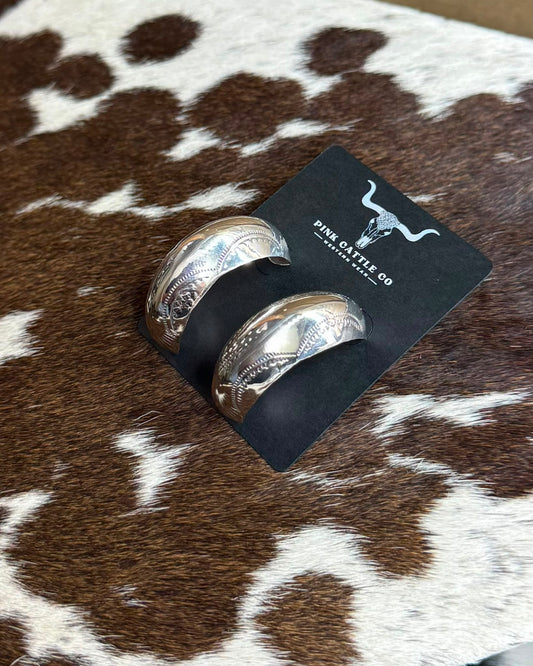 Sterling Silver Half Hoop NonNative