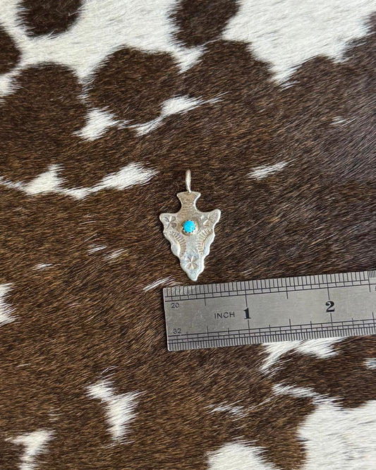 Turquoise Arrowhead Pendant *Native