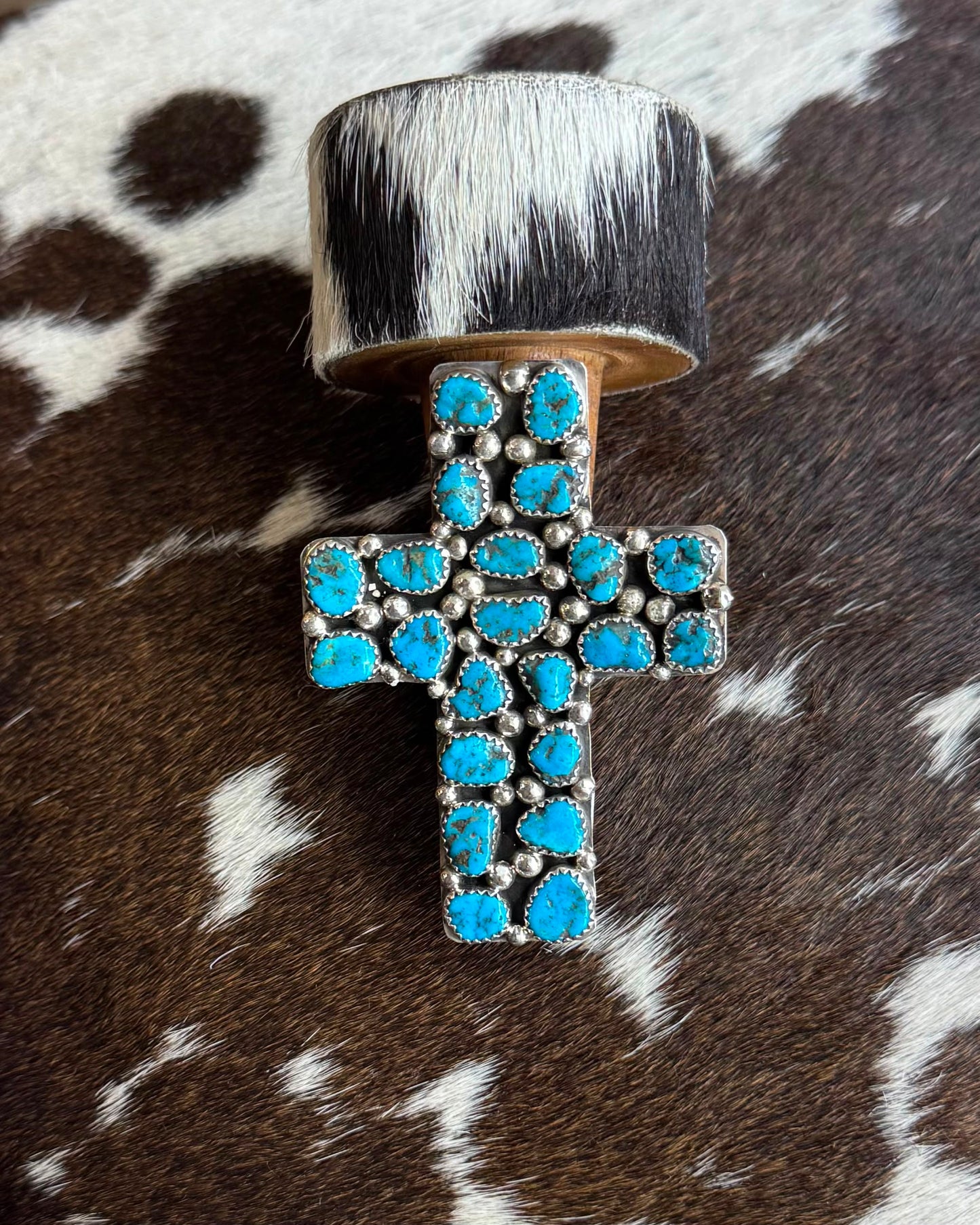 Blue Turquoise Cross Ring *Native