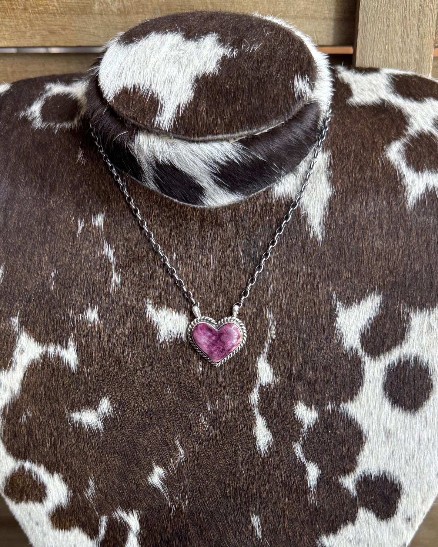 Purple Spiny Heart Necklace *Native