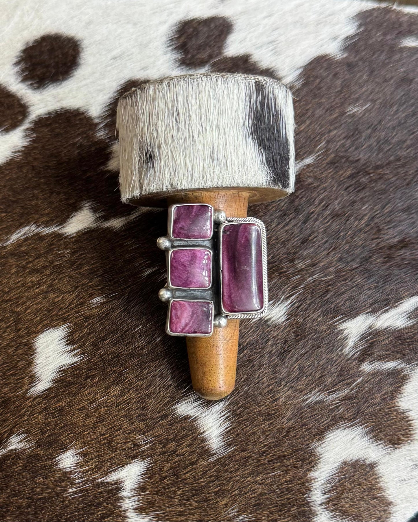 Purple Spiny 4 Stone Ring *Native