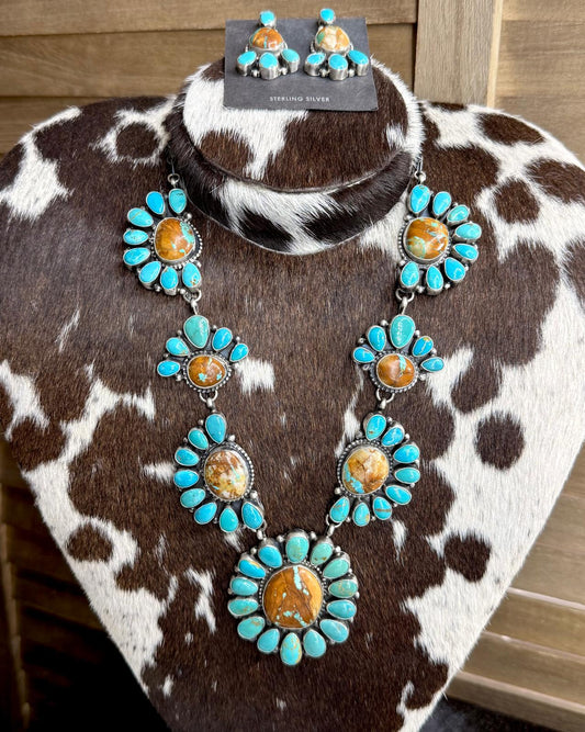 Sheila Becenti Royston Ribbon Kingman Statement Set *Native