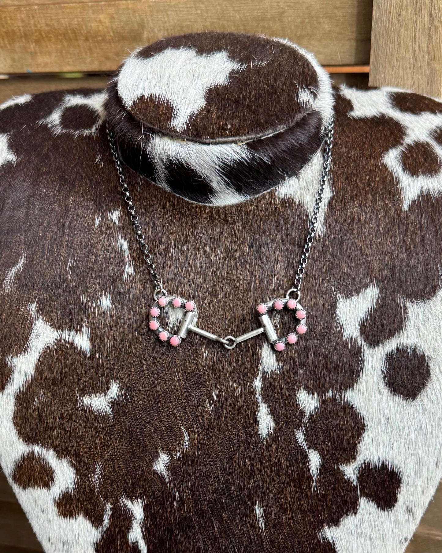 Pink Conch Snaffle Bit Necklace *Native