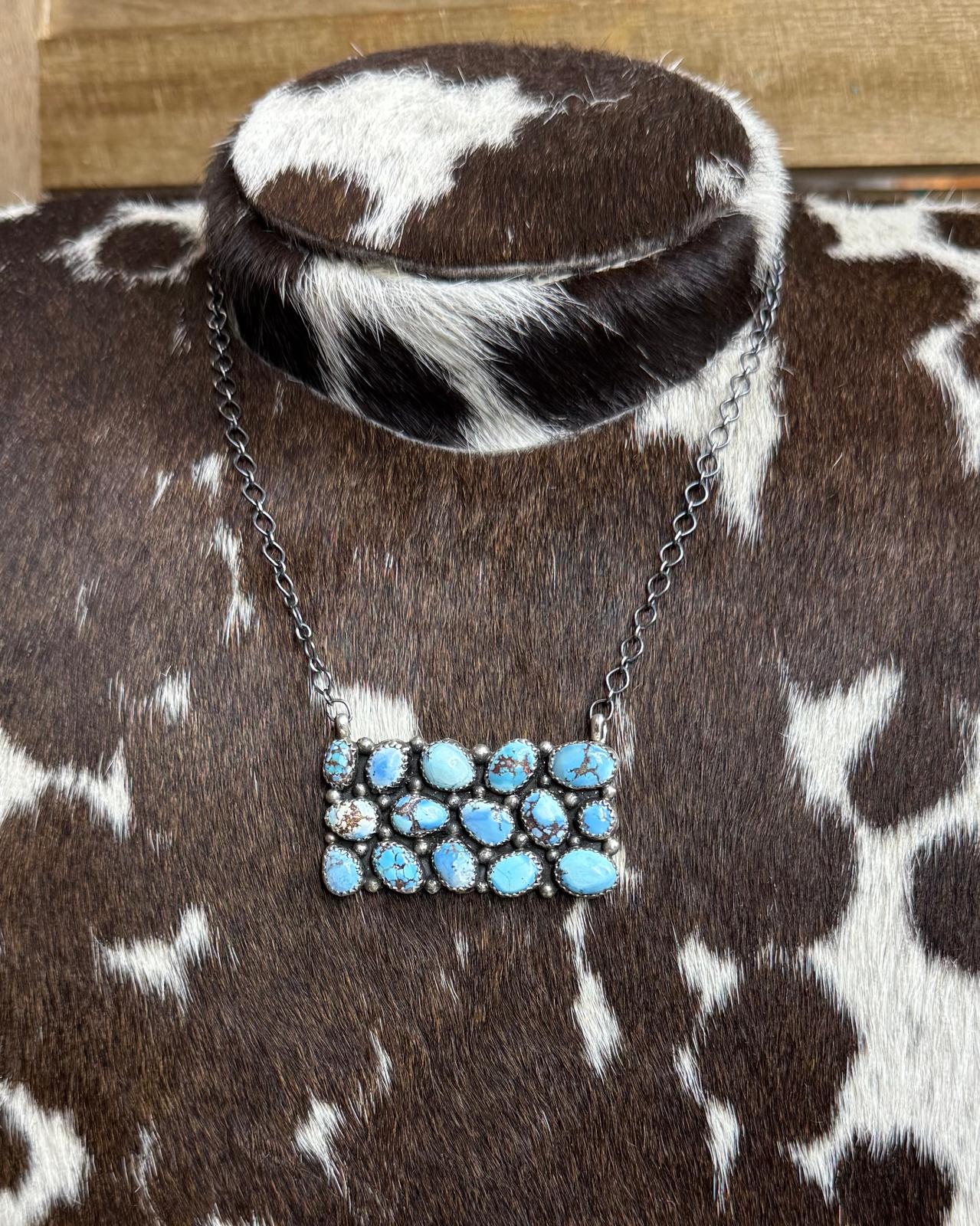 20" Golden Hills Pebbled Bar Necklace *Native