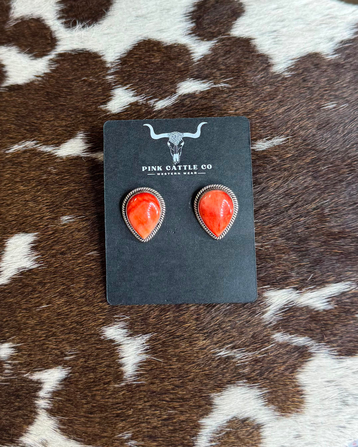 Spiny Teardrop Stud Earrings