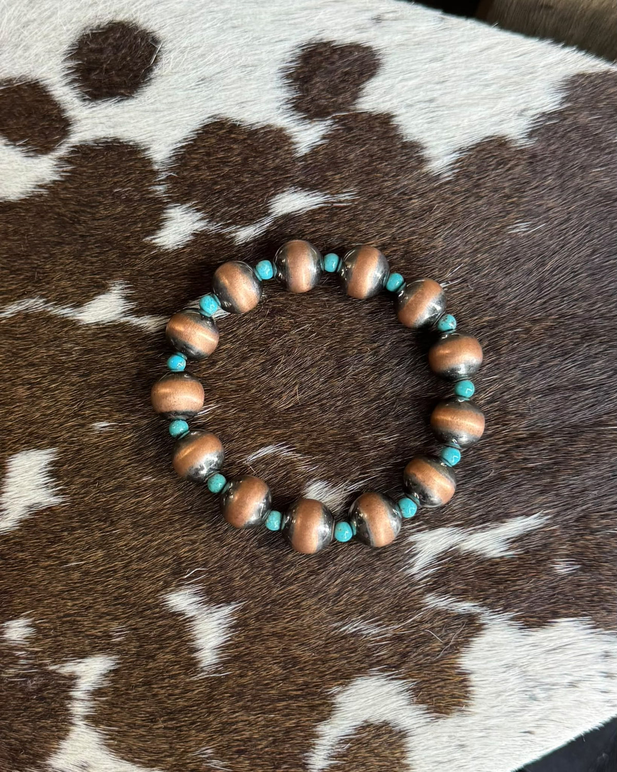 Copper & Turquoise Stretch Bracelet *NonNative