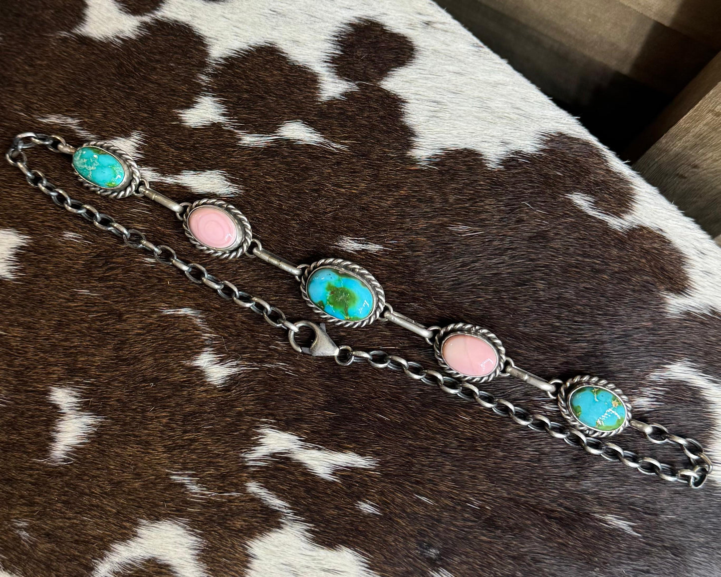 Sonoran & Pink Conch 5 Stone Choker *Native