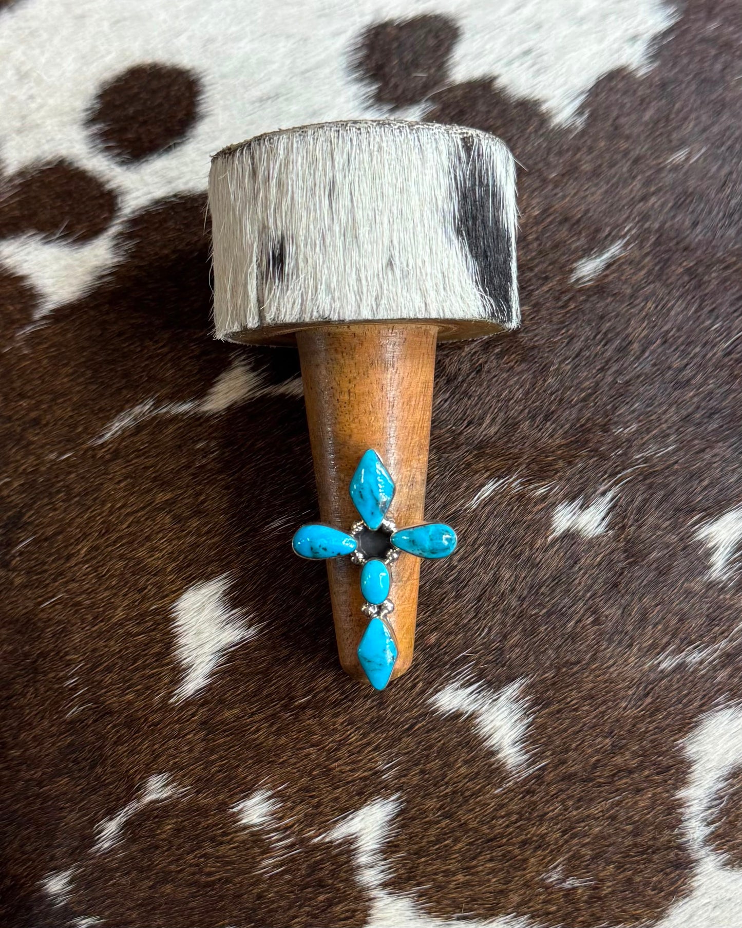 Turquoise Cross Ring *Native