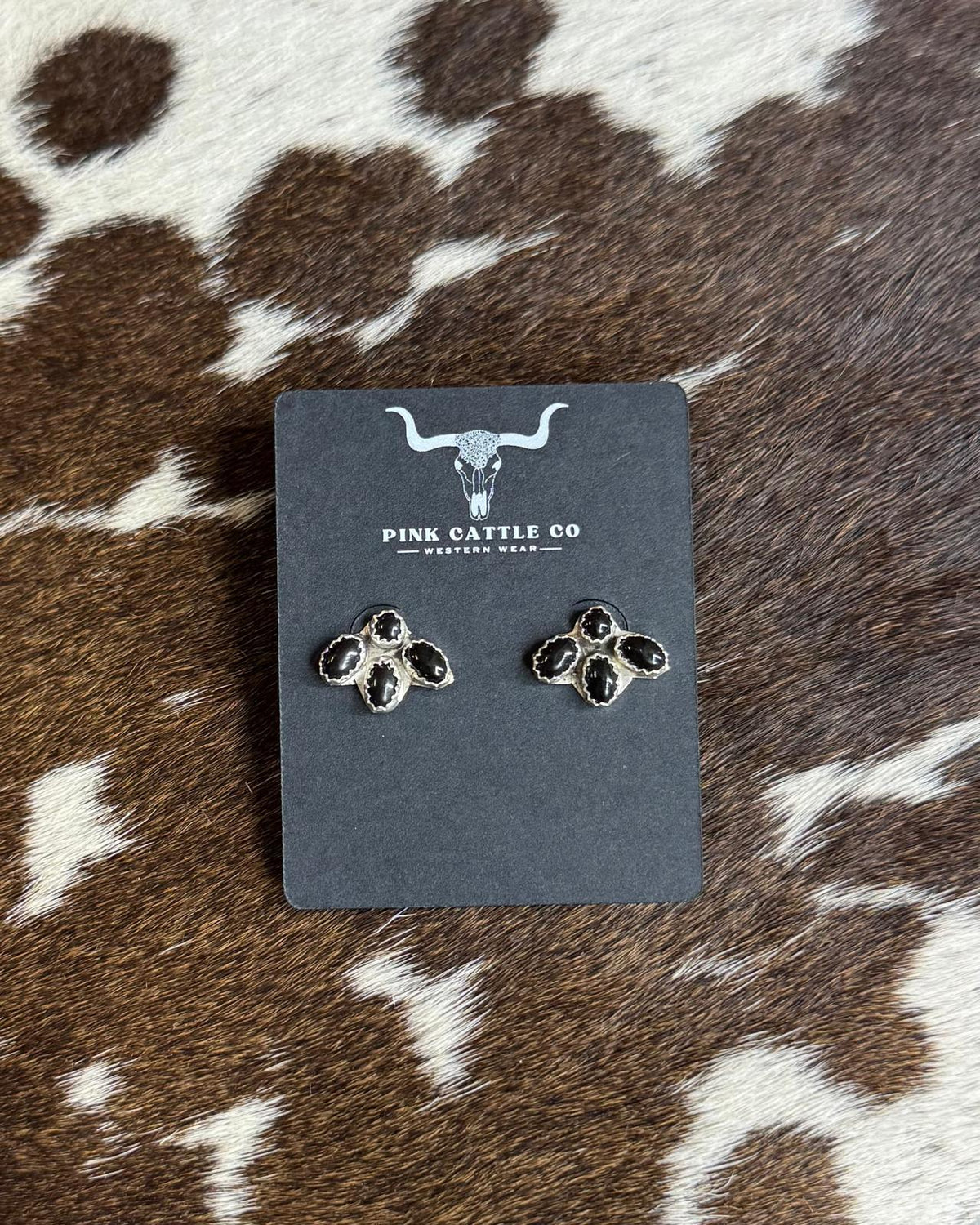Black Onyx 4 Stone Stud *Native