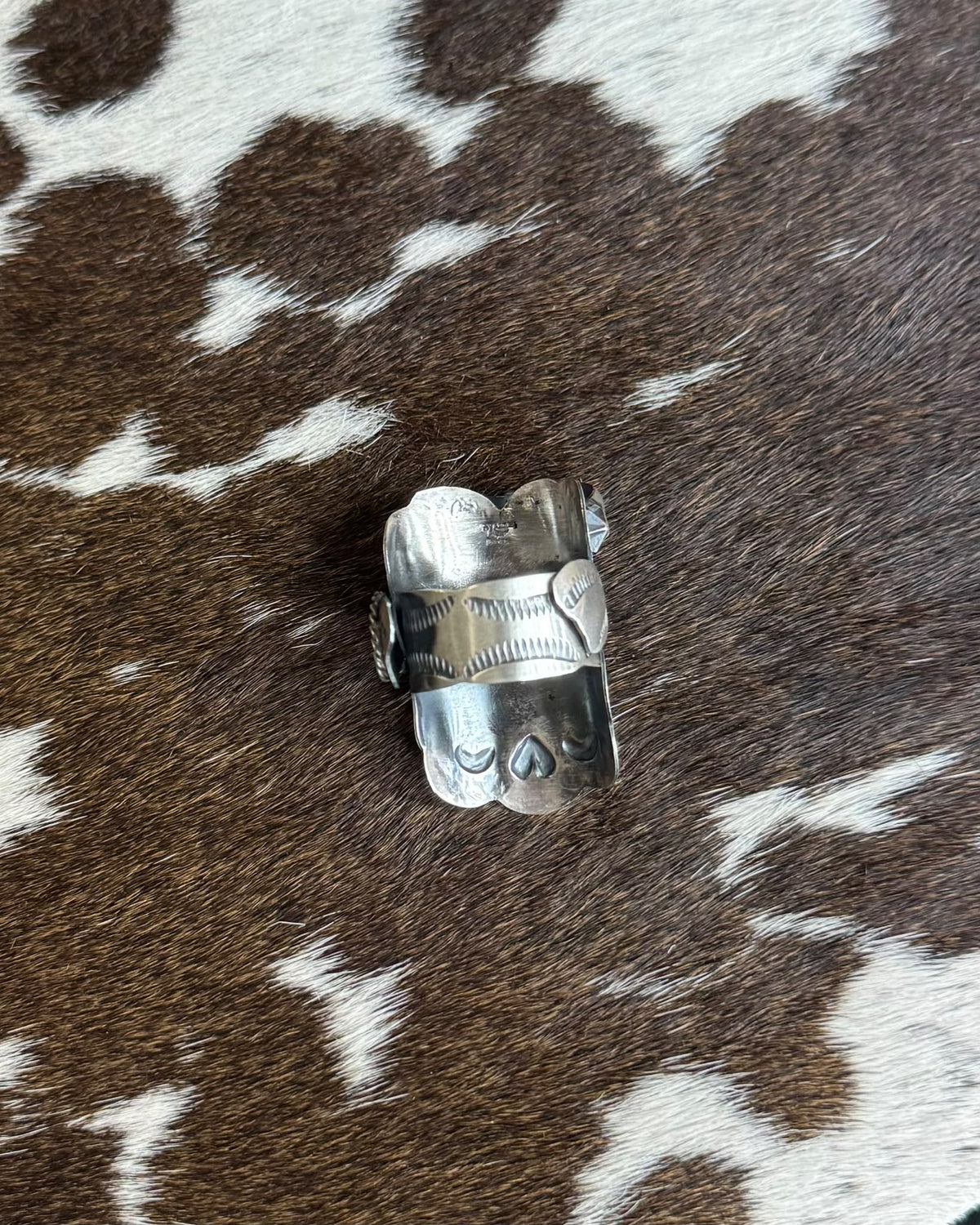 Blue Turquoise Saddle Ring Adj. *Native
