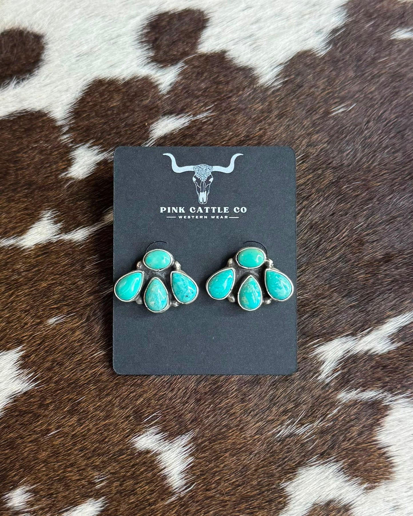 4 Stone Cluster Earrings *Native