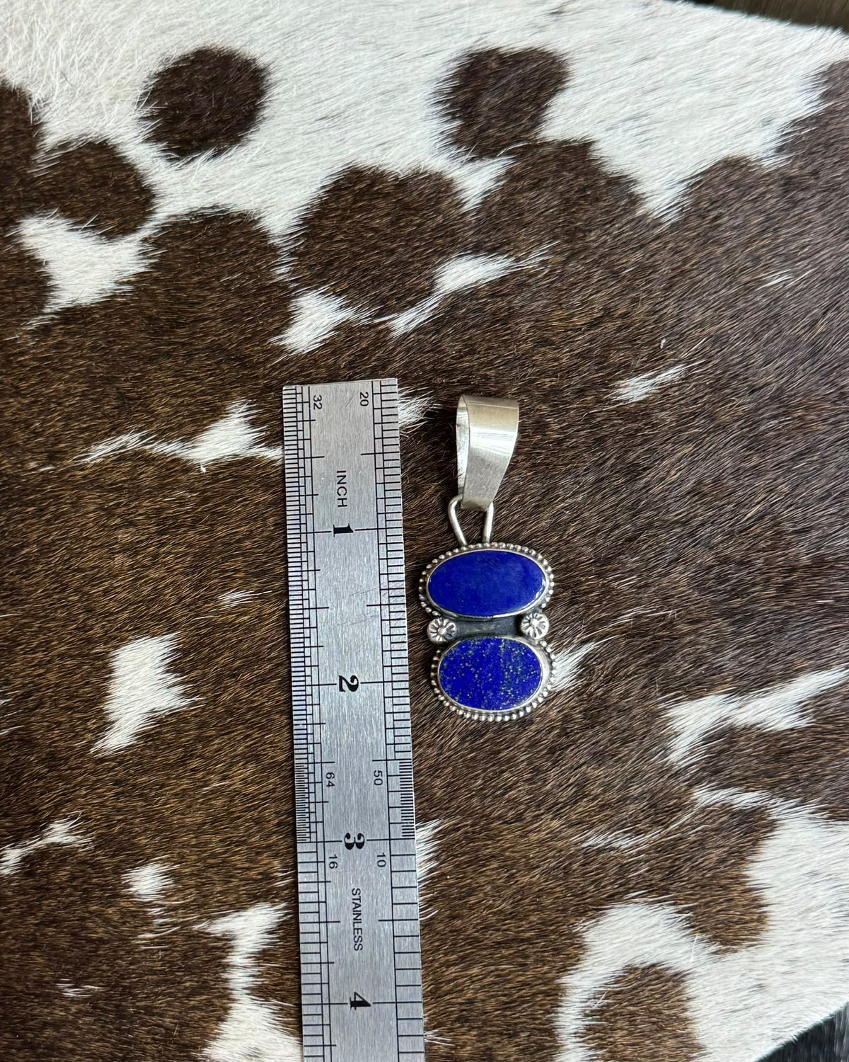 Lapis Double Stone Pendant *Native