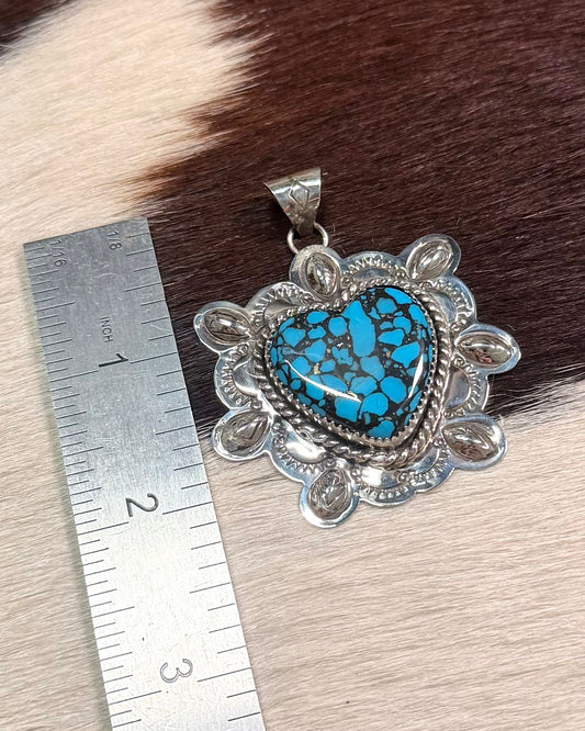 Blue Lander Heart Pendant *Native