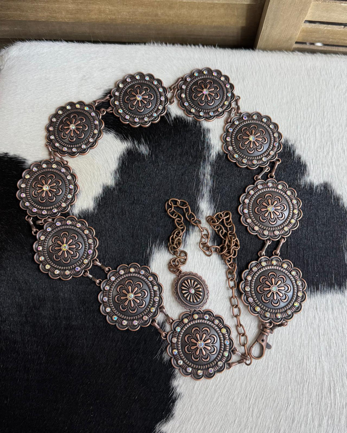 Copper Round Concho Belt