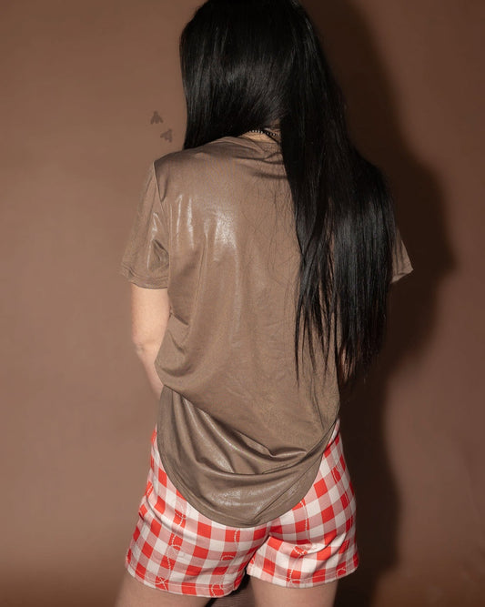 Swanky Leather Top *Mocha