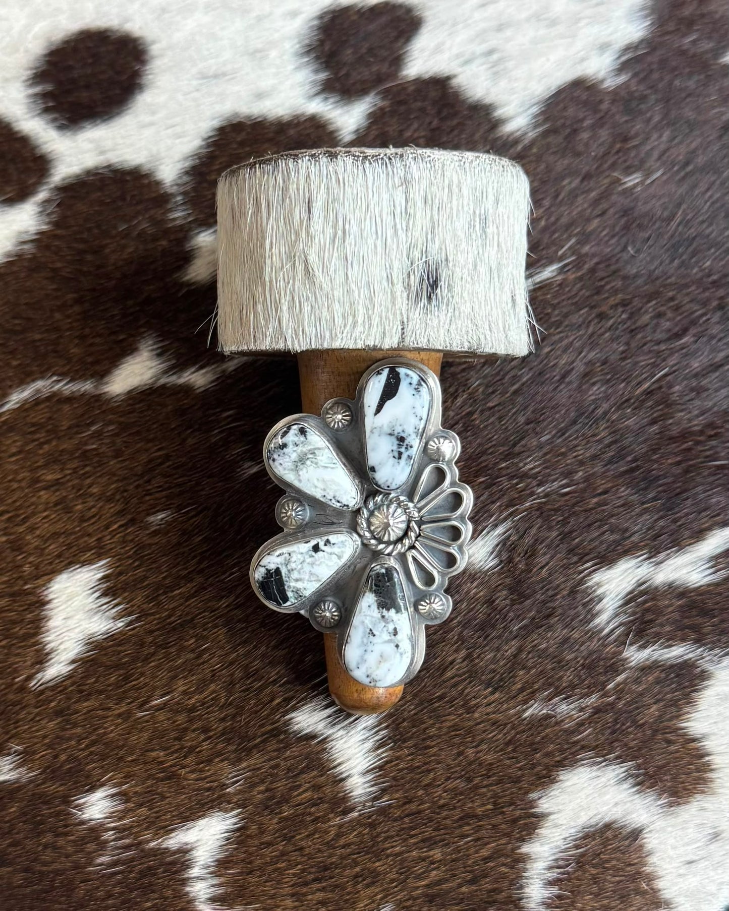 White Buffalo Half Cluster Ring *Native