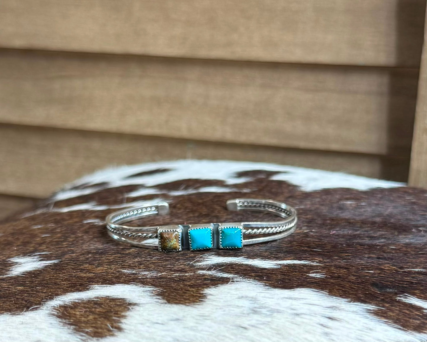 3 Stone Square Cuff *Native