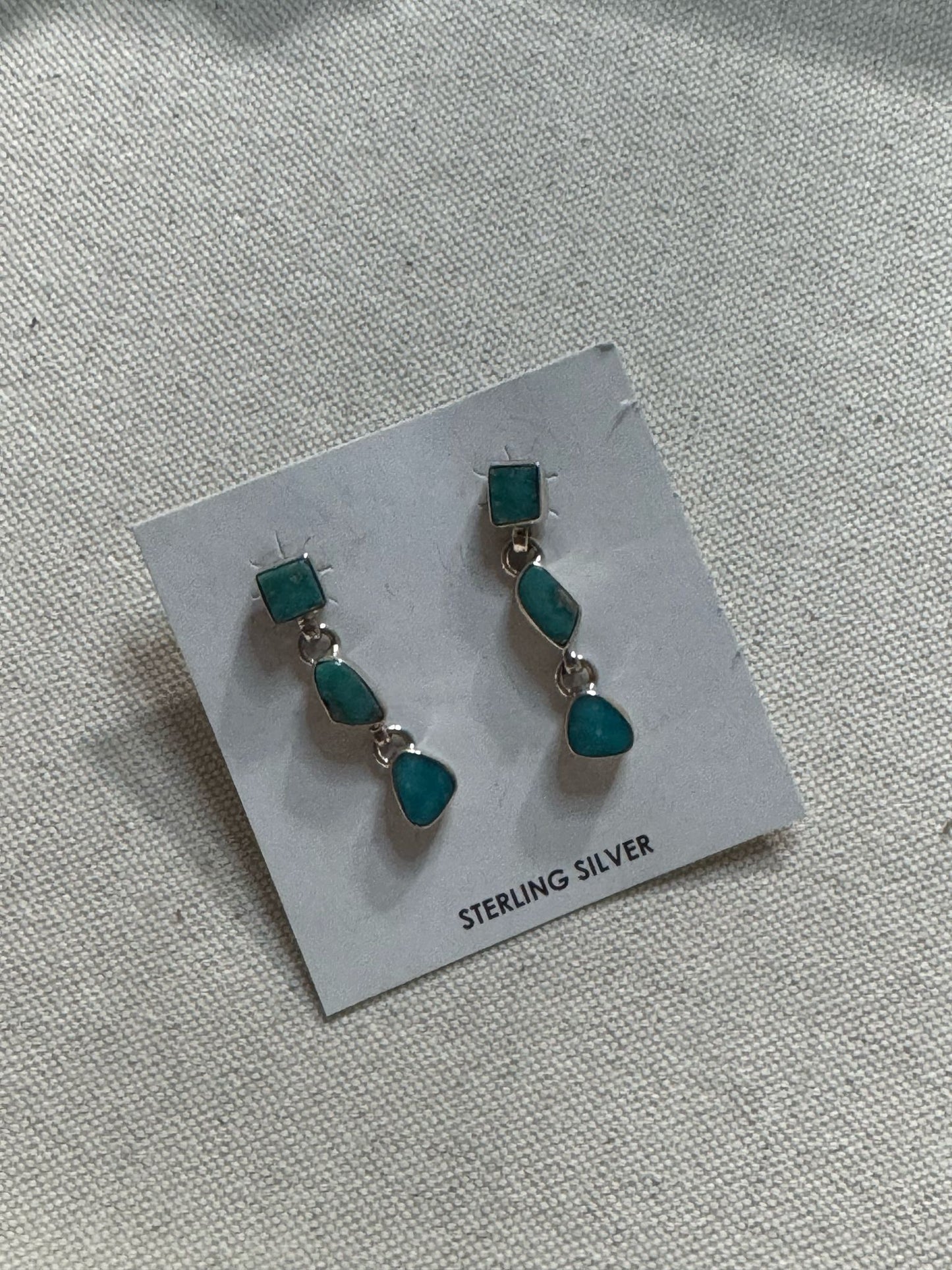 Dangle 3 Stone Earrings *non Native