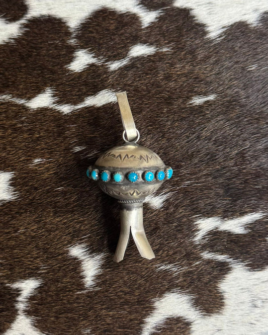 Turquoise Blossom Pendant *Native