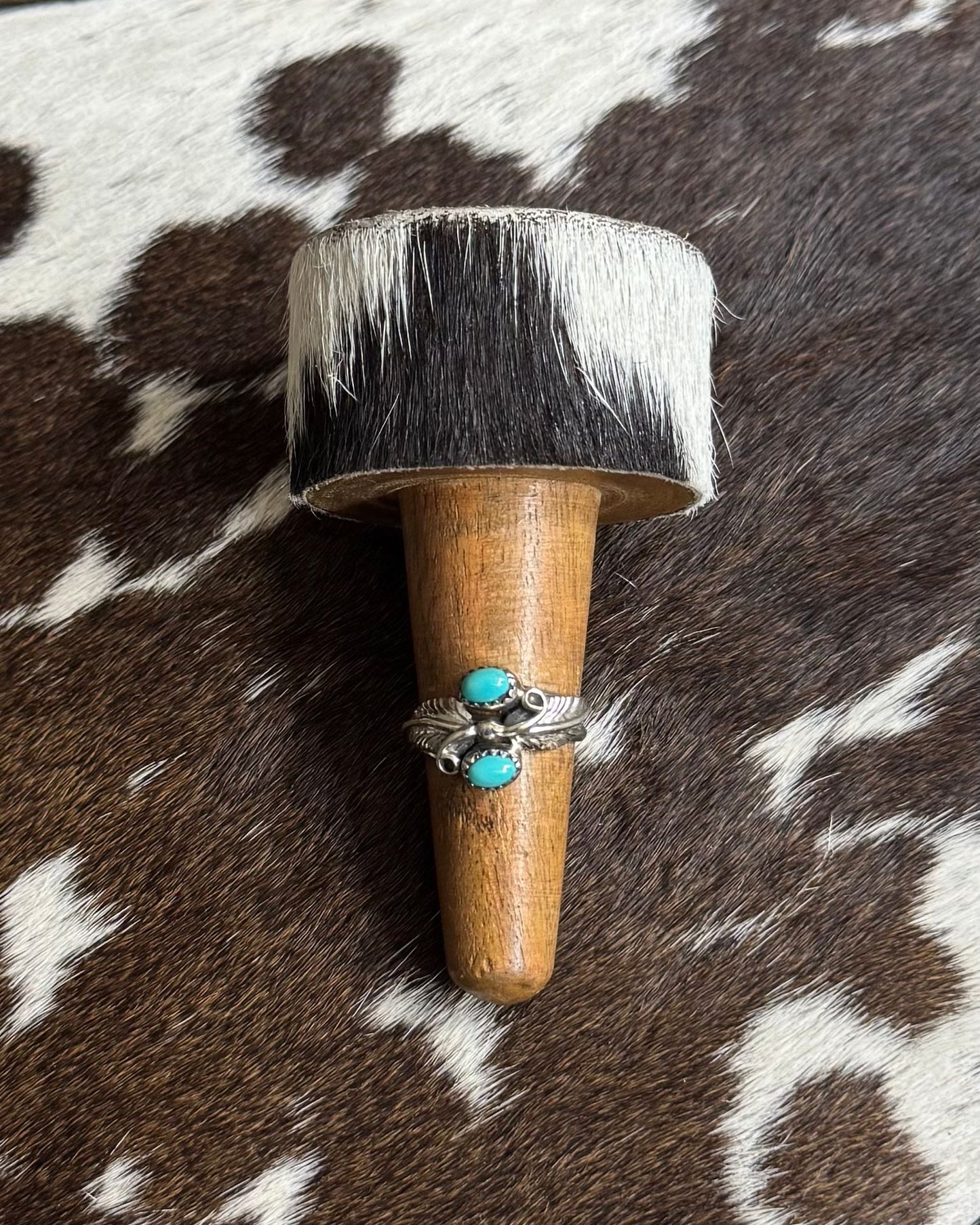 Double Stone Feather Ring *Native