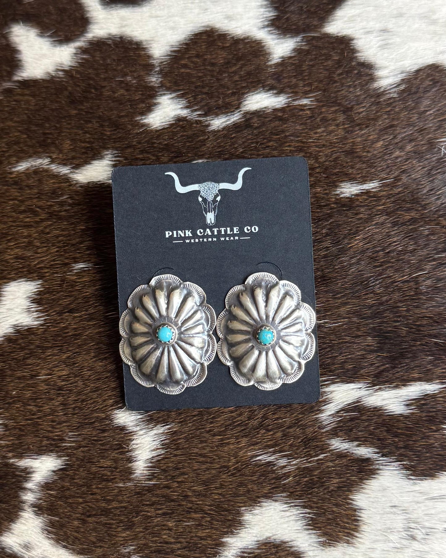 Concho Turquoise Earrings *Native