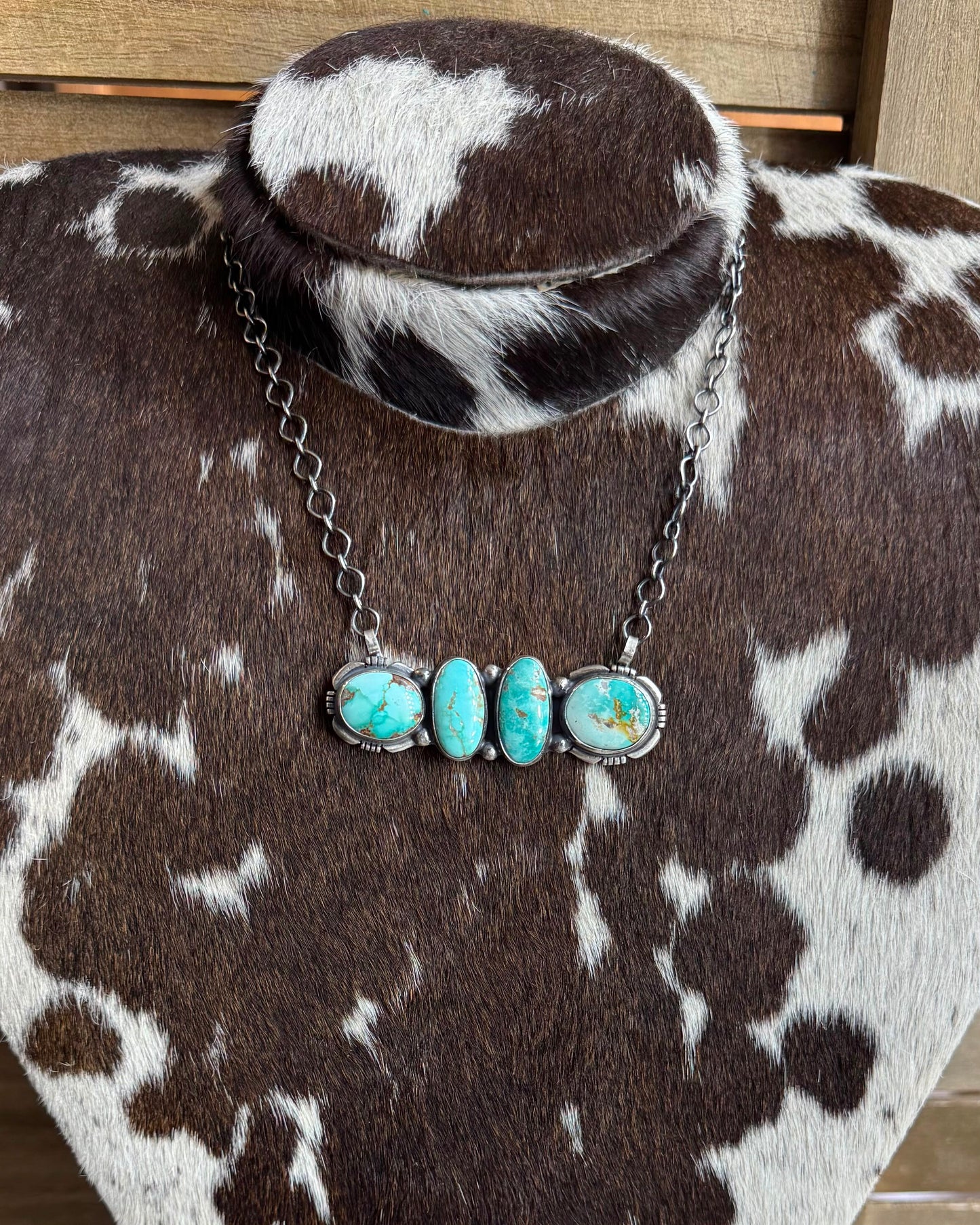 4 Stone Fox Turquoise Necklace *Native