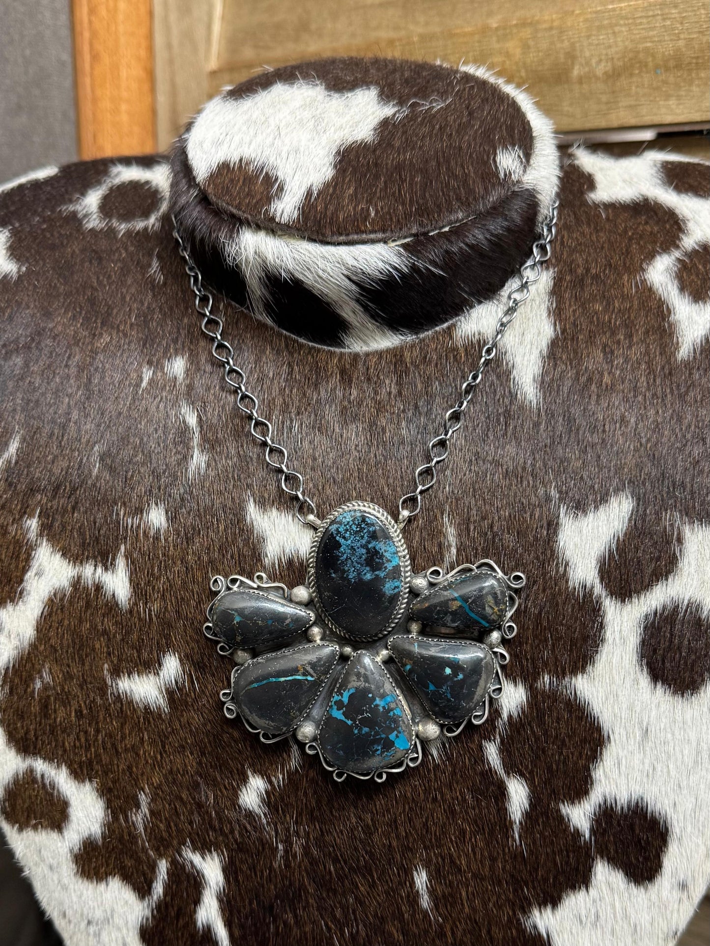 19" Blue Moon Half Cluster Necklace *Native