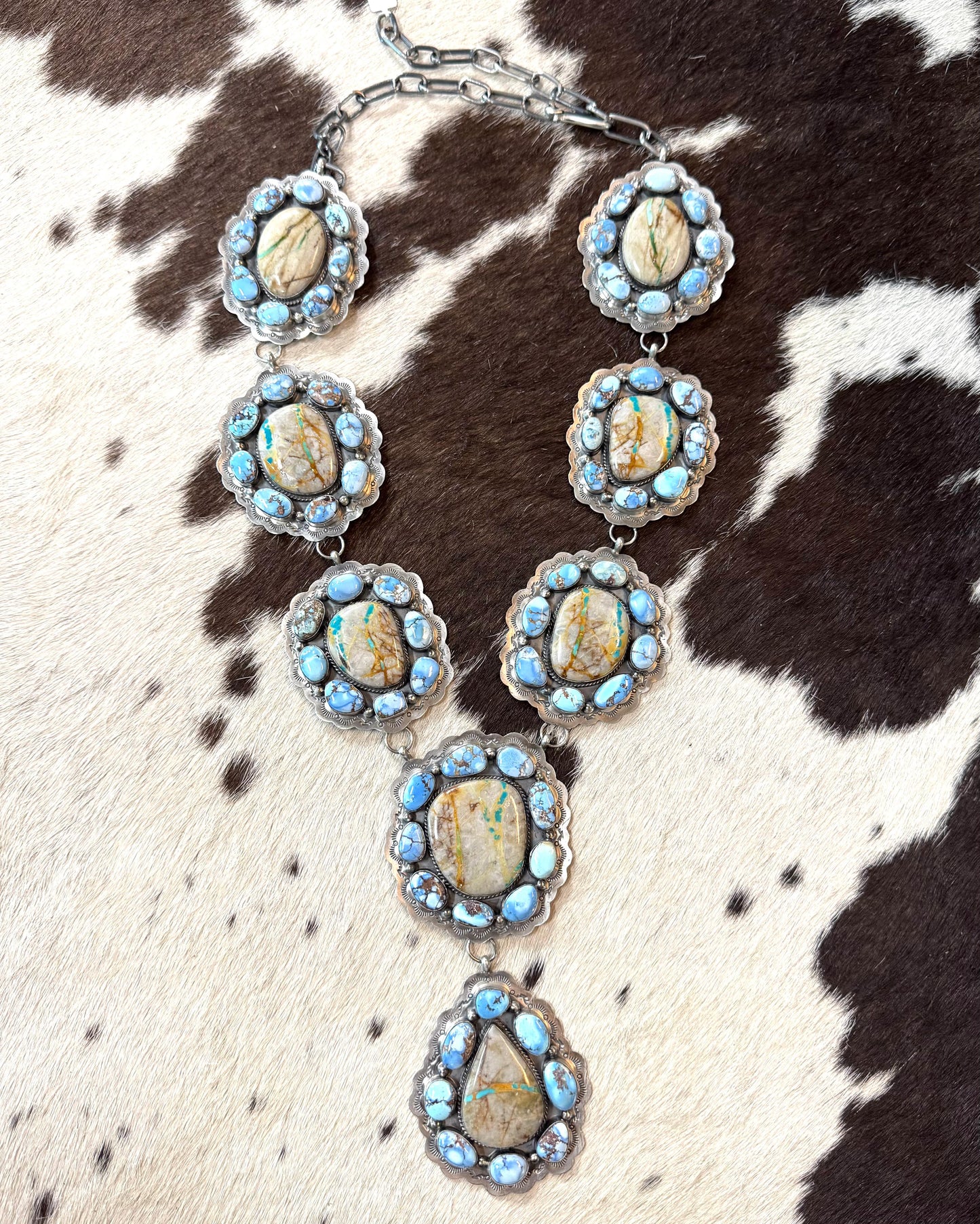 Royston Ribbon & Golden Hills Cluster Statement Necklace *Native