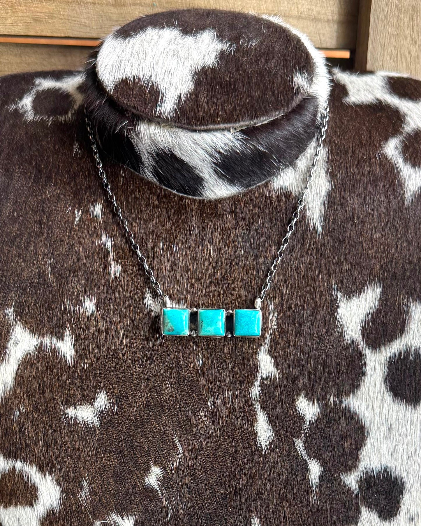 3 Stone Square Necklace *Native