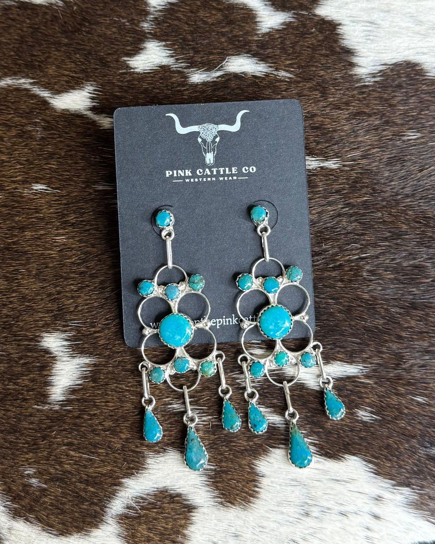 Zuni Flower Dangle Earrings *Native