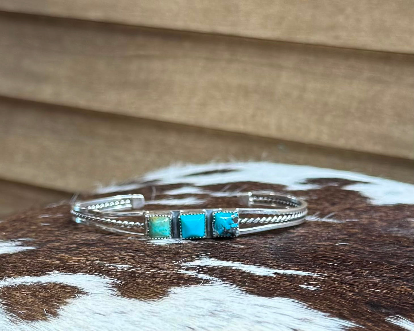 3 Stone Square Cuff *Native