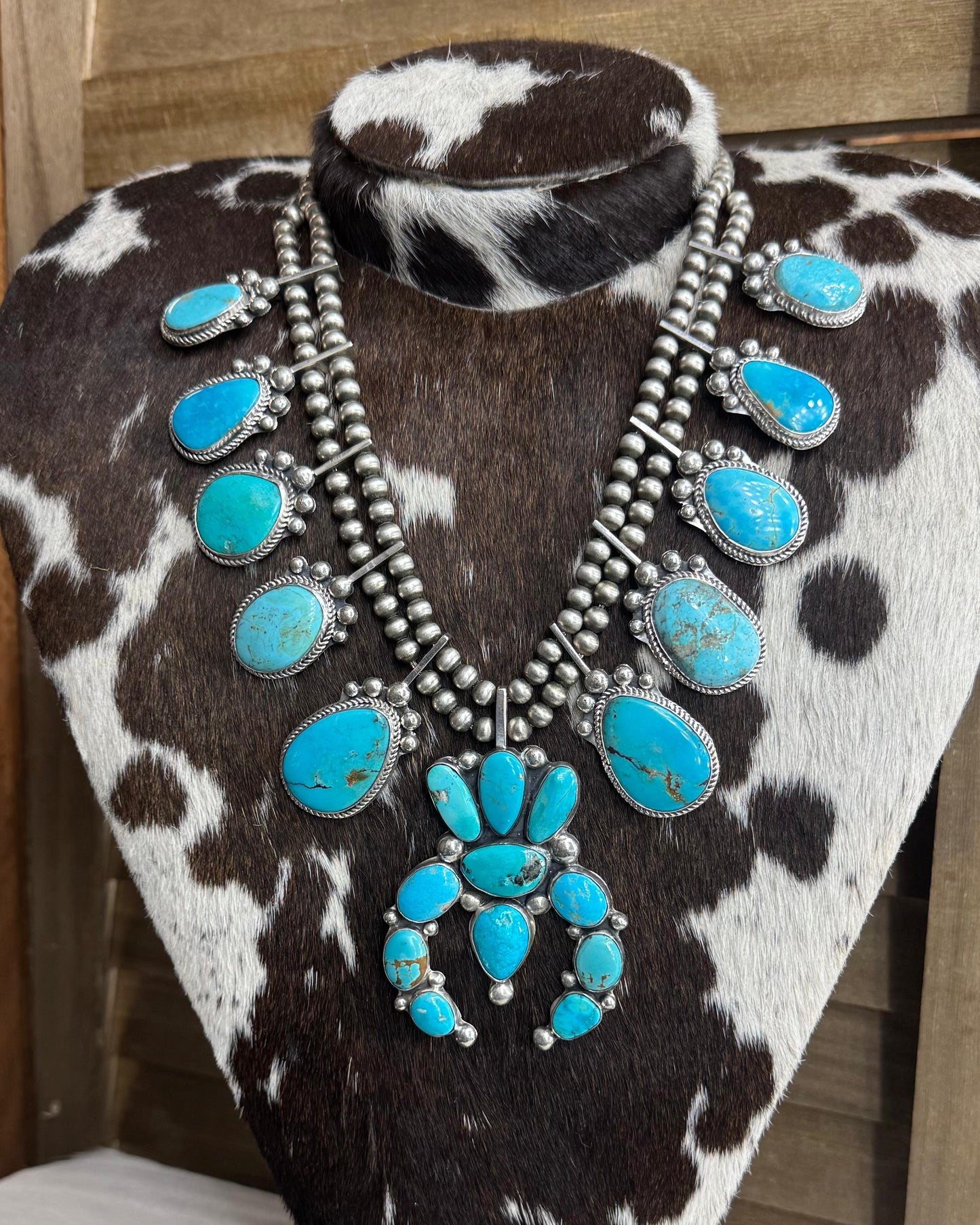 Kingman Statement Squash Blossom Necklace *Native
