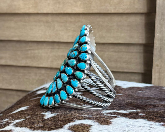 Blue Kingman Cluster Cuff *Native