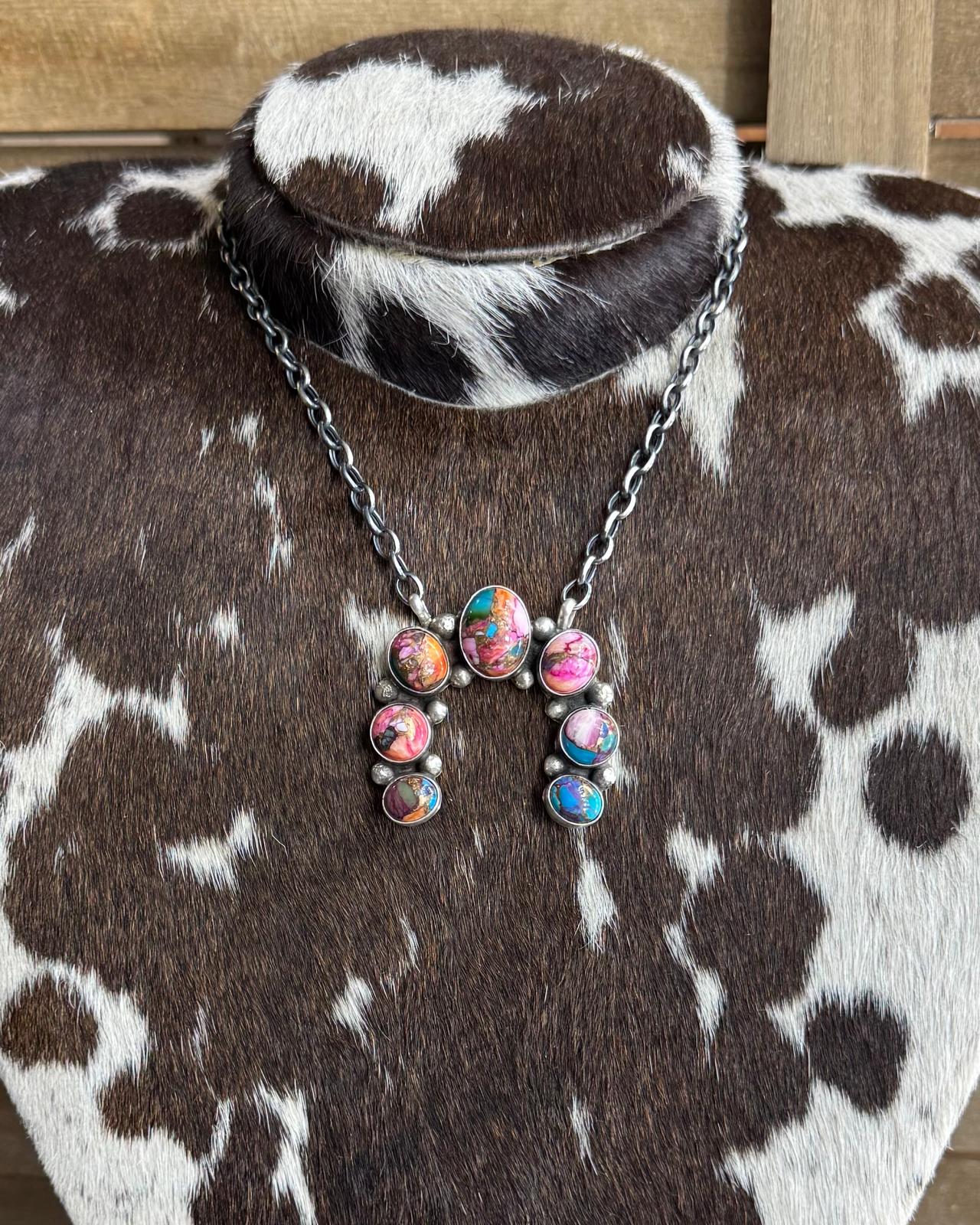 Orange Dahlia Naja Necklace *Native