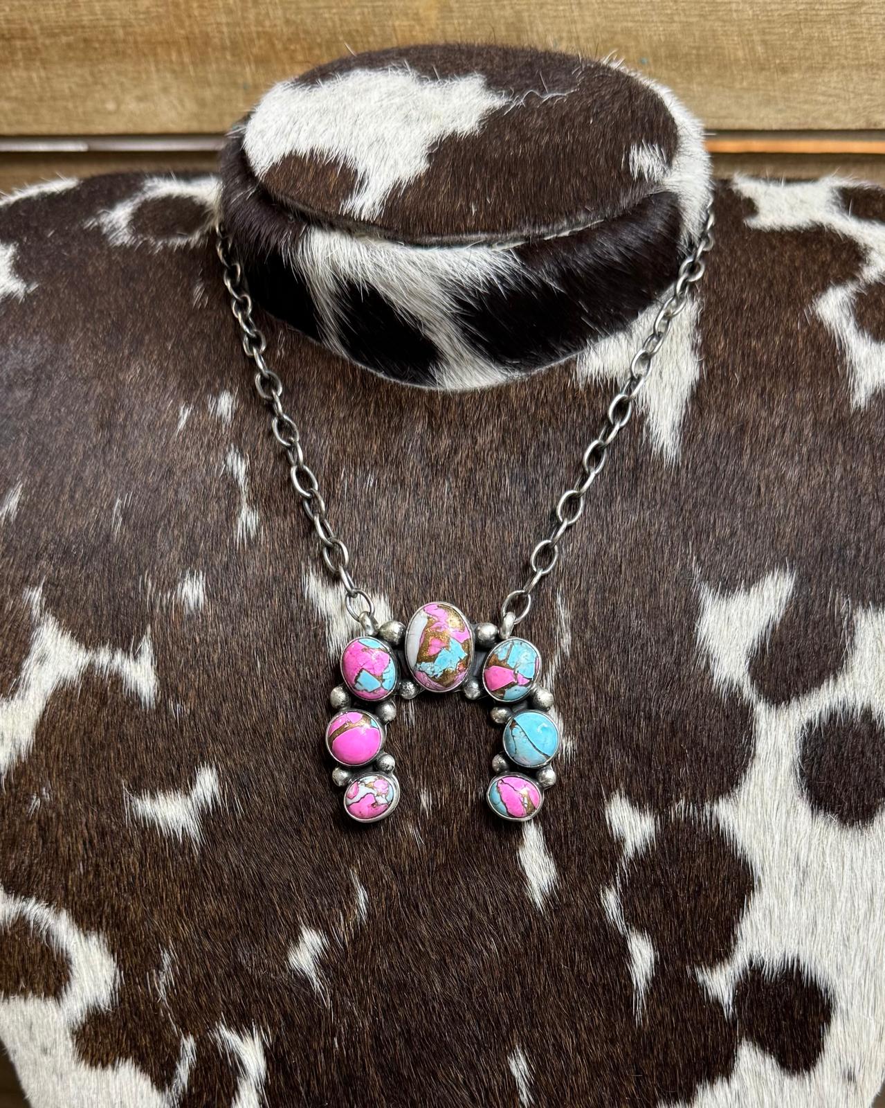 18.5” Cotton Candy Naja Necklace *Native