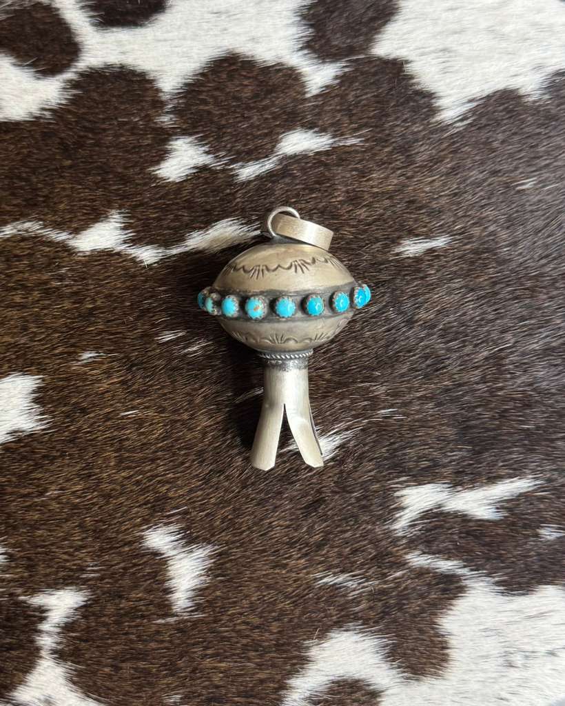 Turquoise Blossom Pendant *Native