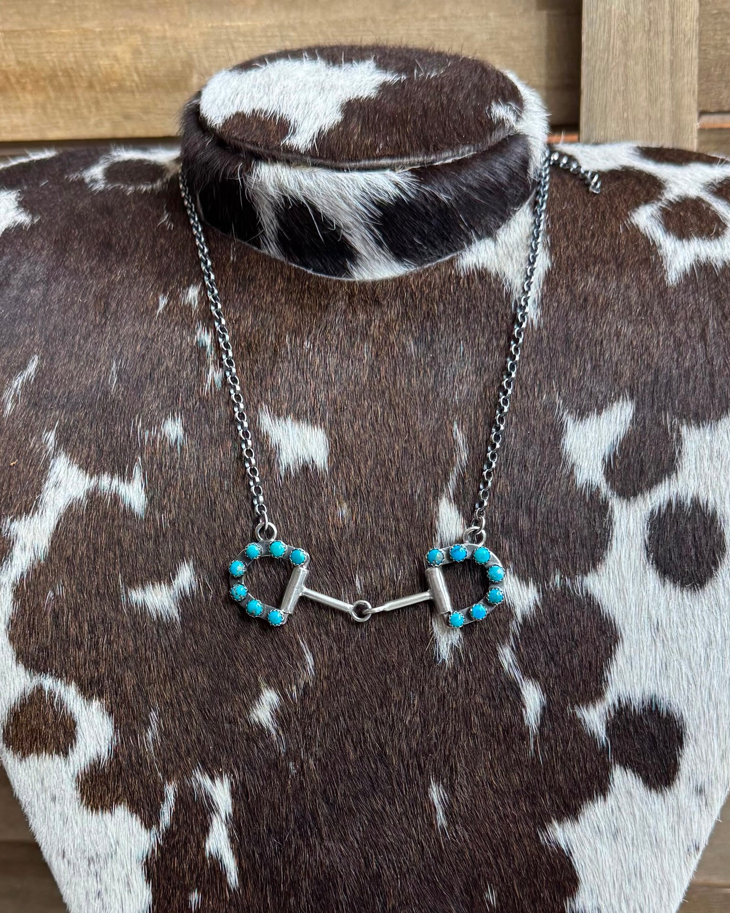 Turquoise Snaffle Bit Necklace *Native