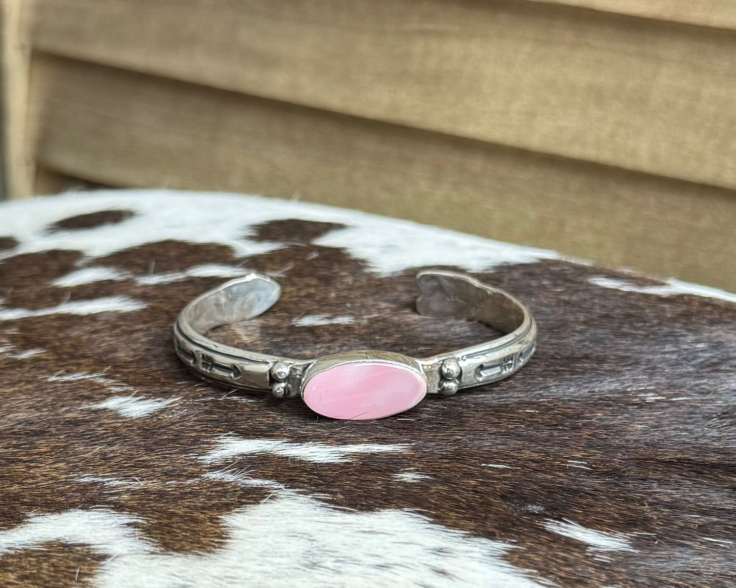 Pink Conch Sterling Cuff *Native