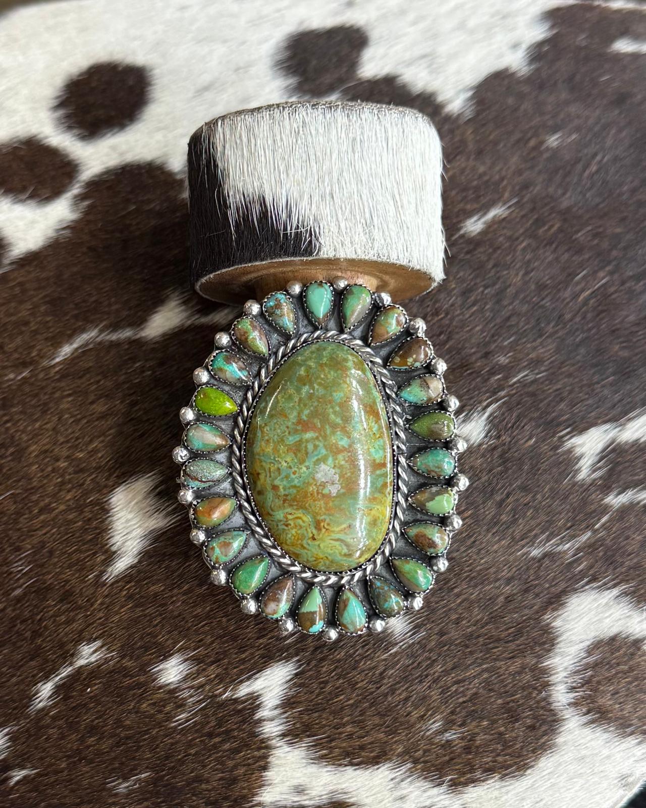 Green Statement Cluster Ring *Native